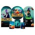 Kit Casado Halloween Painel Redondo Trio Capas Cilindro 2