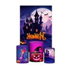 Kit Casado Halloween Trio Capa Cilindro Retangular Tecido - Prime Decor Festas