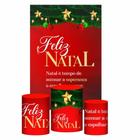 Kit Casado Natal Trio Capa Cilindro Retangular Tecido