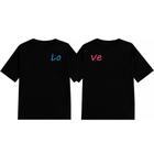 Kit Casal Camiseta Combinando Love Feminina E Masculino Amor
