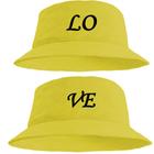 Kit Casal Chapéu Bucket Hat Estampado Love