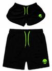 Kit Short Casal Naruto Akatsuki Nuvens Combinando Conjunto