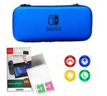 Kit Case Bag Estojo para Viagem Switch + Película De Vidro + 4 Grip