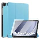 Kit Case Couro + Vidro Para Para Tablet Samsung A9+ 11 X210