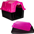 Kit Casinha e Tapete Color para Cachorro Pequeno Porte N.2 Animais Domésticos Jel Plast