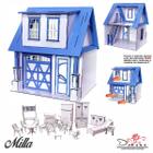 Kit Casinha escala Barbie garagem Milla LAZULI com moveis LB