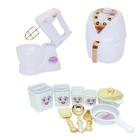 Kit Casinha Princesa Menina Branco Air Fryer Batedeira 11Pç