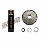 Kit Catraca Cassete Bicicleta 10 velocidades 11x40 + Corrente SUMC Silver 10V C/ Powerlink - VIPER