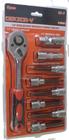 Kit Catraca + Soquetes ponta torx + alongador + junta universal (1/2 - 9pcs)