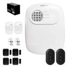 Kit Central de Alarme ANM 24 NET Intelbras, 2 sensores de presença IVP 2000 Sem Fio, 4 Sensores de portas e janelas XAS Smart Black, 2 Controles