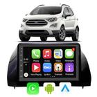 Kit Central Multimidia Android-Auto/Carplay Ecosport 2018 2019 2020 2021 7" Voz Google Siri Tv Gps