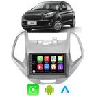 Kit Central Multimidia Android-Auto/Carplay Ford Ka 2018 2019 2020 2021 7" Voz Google Siri Tv Gps