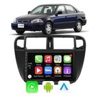 Kit Central Multimidia Android-Auto Civic 1998 1999 2000 Ar Analógico 9" Google Assistente Siri Gps