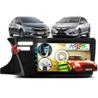 Kit Central Multimidia Android City 2015 a 2021 - GPS CarPlay Mp5 Tela Som + Câmera Moldura Chicote