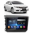 Kit Central Multimídia Android Civic 2012 2013 2014 2015 2016 9 Polegadas Tv Online GPS Bluetooth