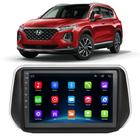Kit Central Multimídia Android Hyundai Santa fé 2020 2021 9 Polegadas Tv Online GPS Bluetooth WiFi U