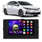Kit Central Multimídia Android Toyota Corolla 2018 2019 7 Polegadas GPS Tv Online Bluetooth Wi-Fi USB