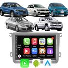 Kit Central Multimidia Gol G7 Fox Amarok Jetta Passat Tiguan 7" Android Auto CarPlay Voz Google Siri