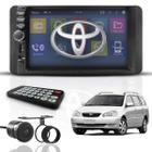 Kit Central Multimídia Mp5 2 Din Bluetooth Espelhamento Toyota Corolla