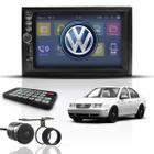 Kit Central Multimídia Mp5 2 Din Bt Espelha Dvd Câm Vw Bora