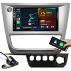 kit central multimidia mp5 bluetooth carplay e espelhamento + moldura de 7 polegadas + camera de ré