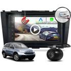 Kit Central Multimidia MP5 + Camera de ré + Chicotes + Moldura Honda Cr-v 07-11 AndroidAuto CarPlay