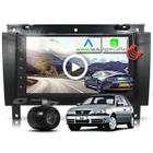 Kit Central Multimidia MP5 + Camera de ré + Moldura Preta Gol Parati Saveiro G3 AndroidAuto CarPlay