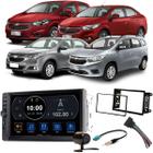 Kit Central Multimídia Onix Cobalt Prisma Spin Evolve TV MP5 7 pol GP345 + Moldura + Câmera + Chicotes