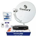 Kit Century Antena Parabólica Ku Midia 60cm Box + Midiabox B7 Completo Com LNBF