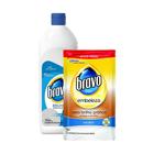 Kit Cera Líquida Bravo Brilho Prático Incolor Embeleza 750ml + Refil 500ml