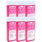 Kit Cera Refil Roll On Depilflax Rosa 100G 6Un