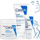 kit CeraVe corpo e rosto loção creme hidratante secas normal