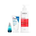 Kit CeraVe Creme Hidratante 50g + Vichy Mineral 89 Olhos 15ml+Shampoo Antiqueda Vichy Dercos Energizante 400ml