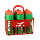 Kit Cesta 6 Squeeze + Suporte - 1 Litro - Futebol / Artes Marciais / Vôlei - Finta