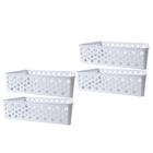 Kit Cestos Organizadores Multiuso Médio Lavanderia Armário Gaveta Rattan 24,2 x 19 x 6,6cm