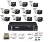 Kit Cftv 11 Cameras Segurança Full Hd 1080p 2mp Dvr Intelbras 1116 S/ HD