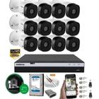 Kit Cftv 12 Câmeras Intelbras 1220 Full Hd Dvr 16 Canais 2tb