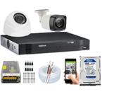 Kit Cftv 2 Câmeras Bullet-dome 720p + Dvr Intelbras 4 Canais C/Hd 160Gb