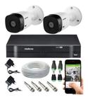 Kit Cftv 2 Câmeras Intelbras 1120 Dvr Mhdx 1104 E Acessórios