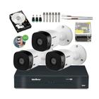 Kit Cftv 3 Câmeras Intelbras Vhc 1120b 20m Dvr 4 Canais C/ Hd