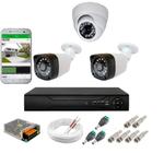 Kit Cftv 3 Câmeras Segurança Full Hd 1080p 2mp 20m Dvr Full Hd 4 Ch S/ Hd - Luatek