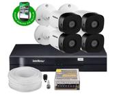 Kit Cftv 4 Câmeras 1120B Bullet 720P Dvr 8 Canais Intelbras Mhdx S/ Hd