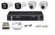 Kit cftv 4 cameras de segurança + dvr 4ch Intelbras full hd Promo