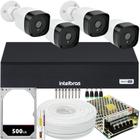 Kit Cftv 4 Câmeras Full Hd 1080p 2mp Dvr Intelbras 4 Ch