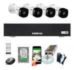 Kit Cftv 4 Câmeras Full Hd 1080p 2mp Dvr Intelbras Mhdx 8 Ch