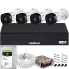 Kit Cftv 4 Cameras Full Hd VHL 1220 Dvr Intelbras 3004-C 1TB