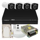 Kit Cftv 4 Cameras Segurança 1080p Full Hd 2mp Dvr Intelbras