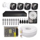 Kit Cftv 4 Câmeras Segurança 2mp 1080p 20m Dvr Full Hd 4 Ch