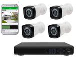 Kit cftv 4 Cameras Segurança 720p Full Hd Dvr Full Hd 4ch S/hd