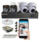 Kit Cftv 4 Câmeras Segurança Hd 720p 1 Mp Dvr 4 Canais s/Hd